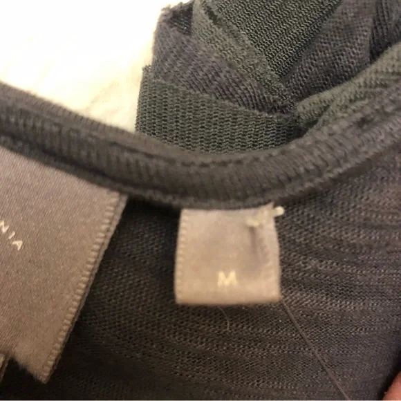 NWT ANTHROPOLOGIE VANESSA VIRGINIA Dark Gray Ruffle Detail Sleeveless Top - Picture 5 of 11